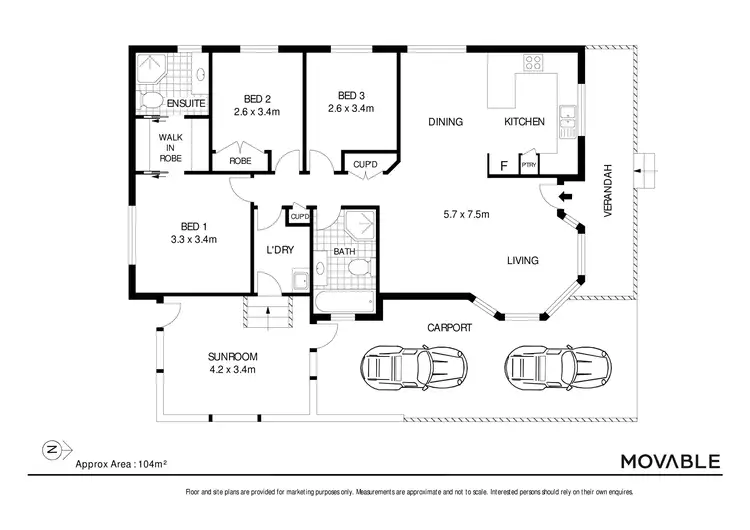 Floorplan of Homely semi-detached listing, 540/1126 Nelson Bay Road, Fern Bay NSW 2295