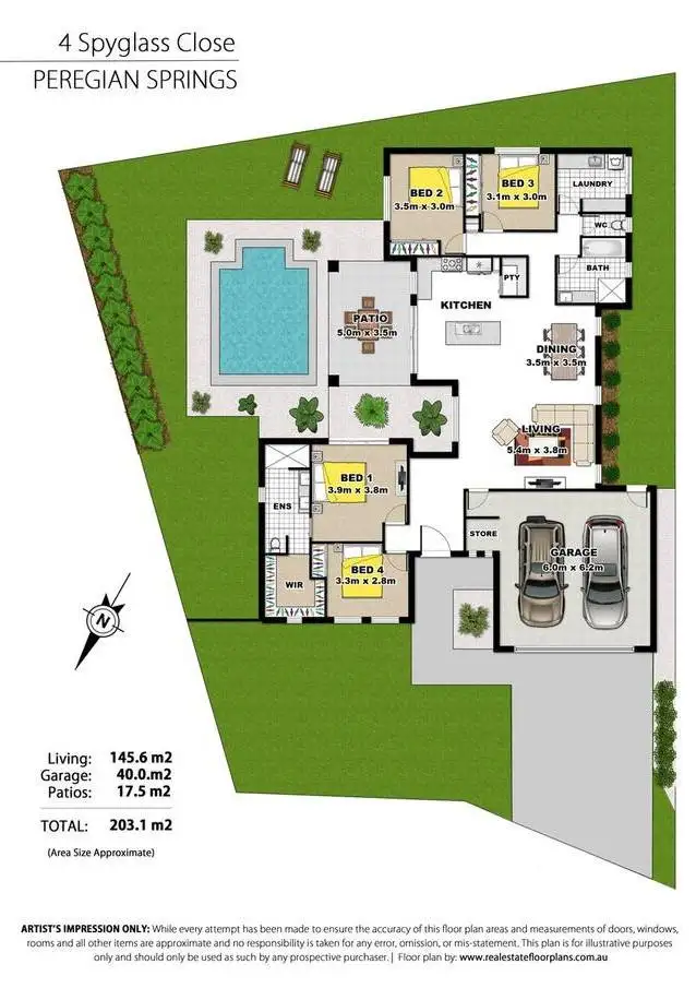 Floorplan of Homely house listing, 4 Spyglass Close, Peregian Springs QLD 4573