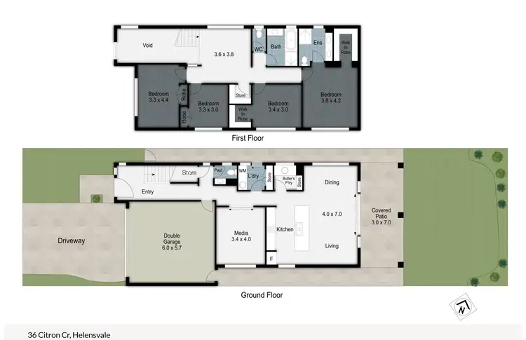 Floorplan of Homely house listing, 36 Citron Crescent, Helensvale QLD 4212