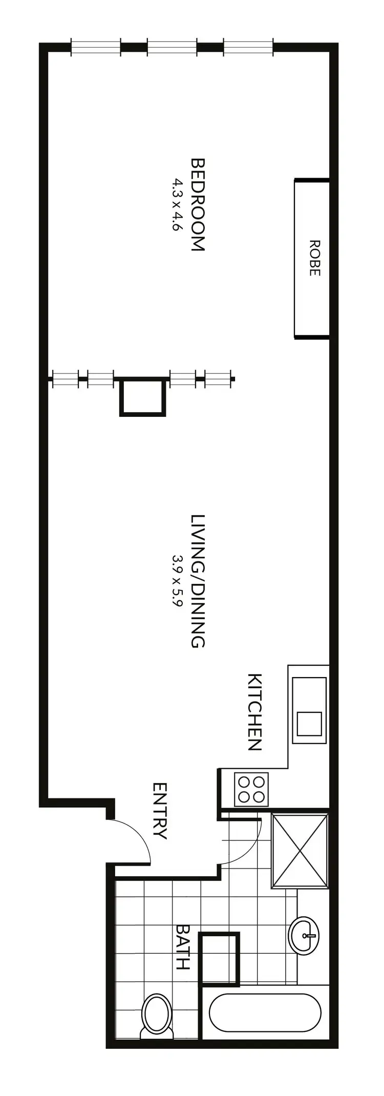 Floorplan of Homely apartment listing, 513/471 Little Bourke Street, Melbourne VIC 3000