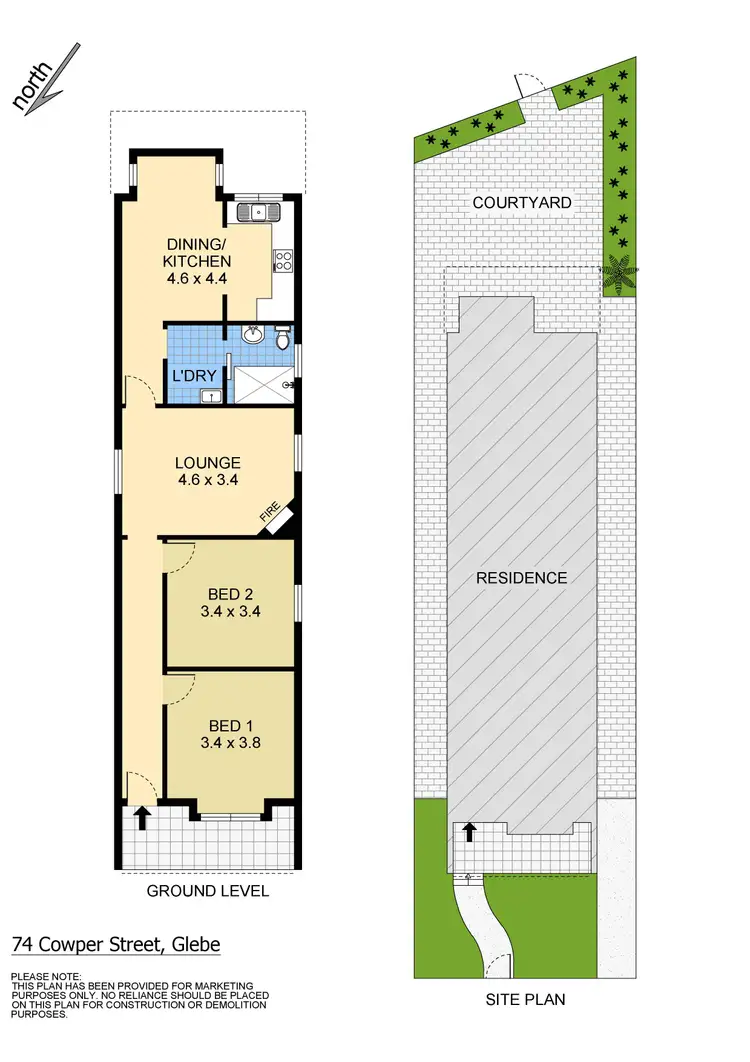 Floorplan of Homely house listing, 74 Cowper Street, Glebe NSW 2037