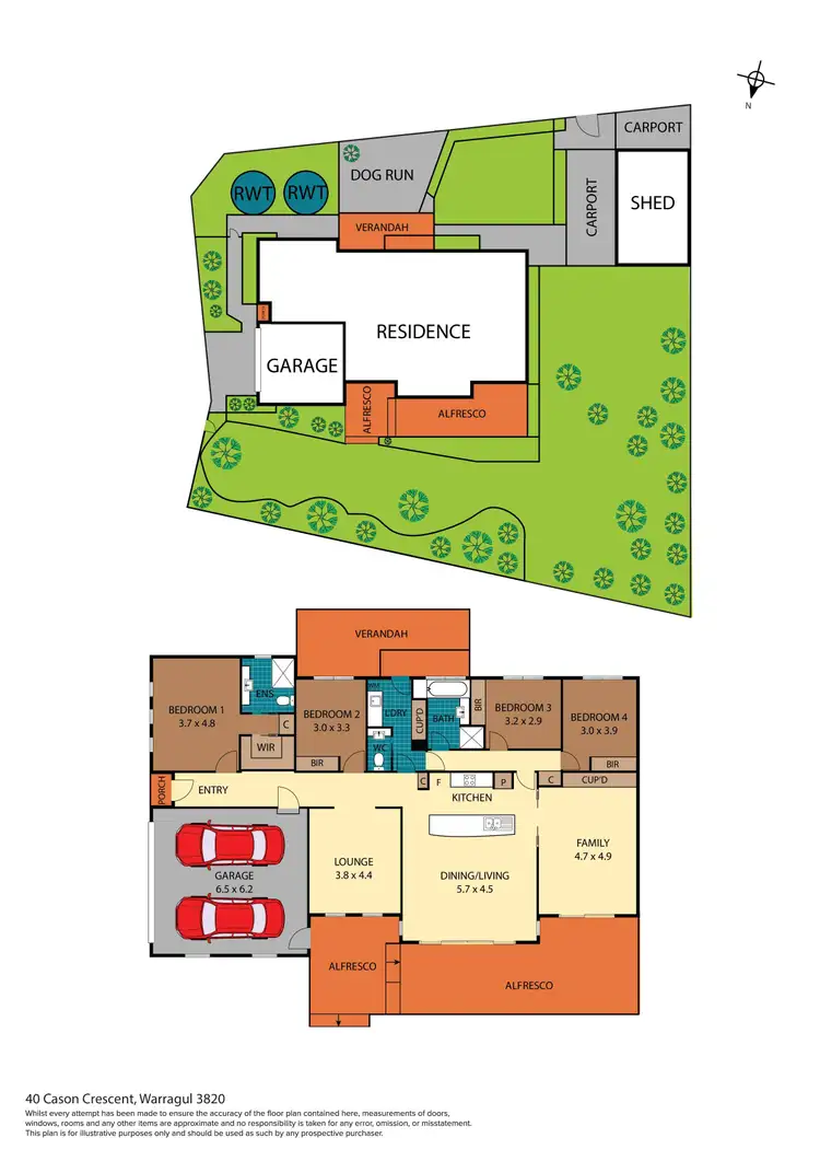 Floorplan of Homely house listing, 40 Cason Crescent, Warragul VIC 3820
