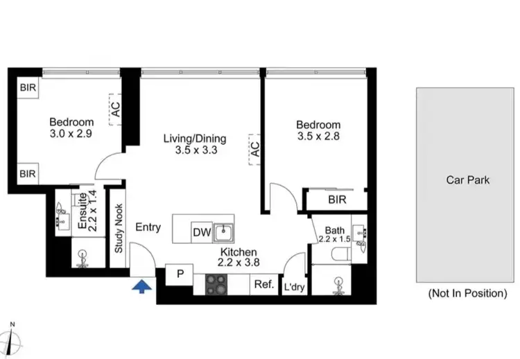 Floorplan of Homely apartment listing, 2310/462 Elizabeth Street, Melbourne VIC 3000