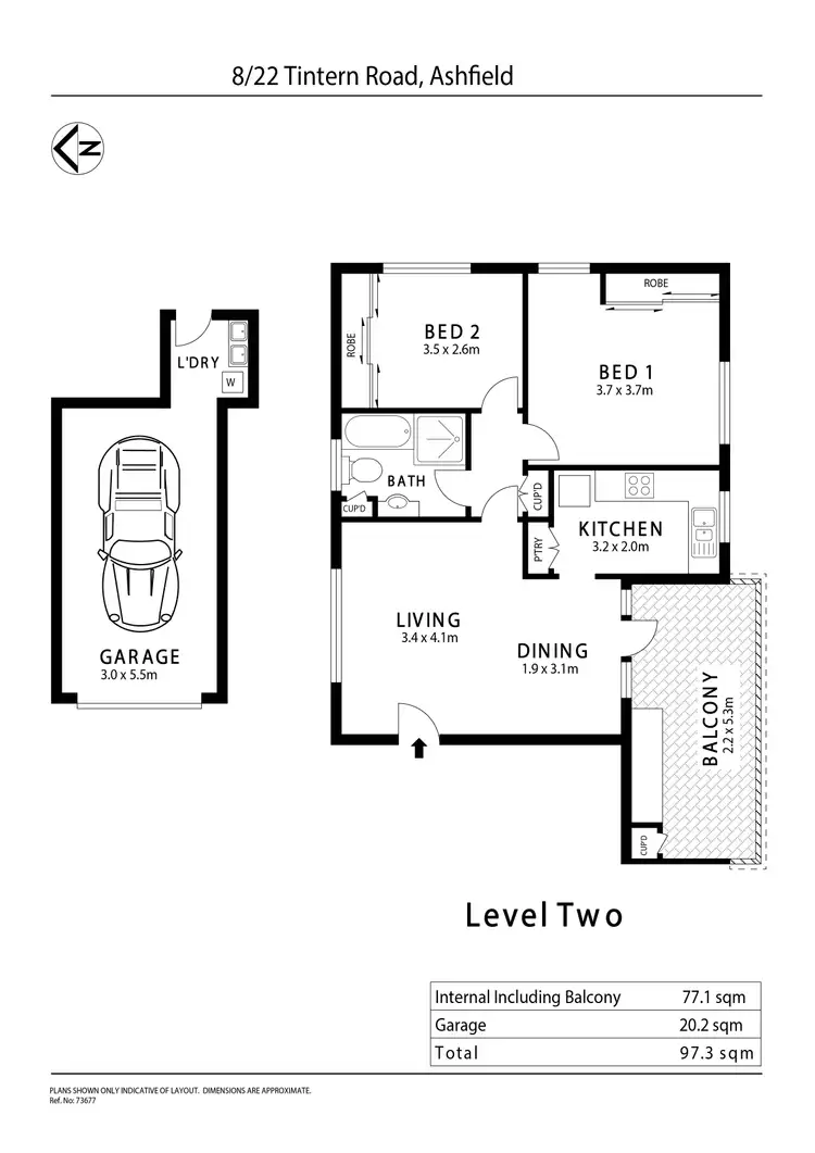 Floorplan of Homely apartment listing, 8/22 Tintern Road, Ashfield NSW 2131
