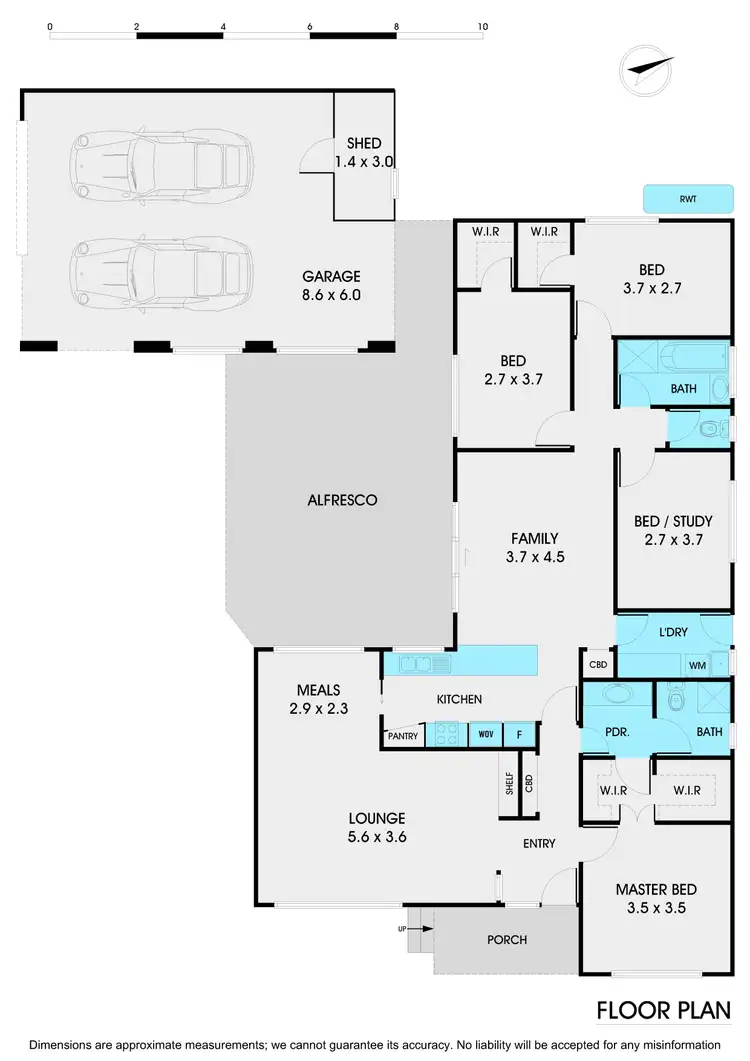 Floorplan of Homely house listing, 1 Pimpala Court, Wantirna VIC 3152