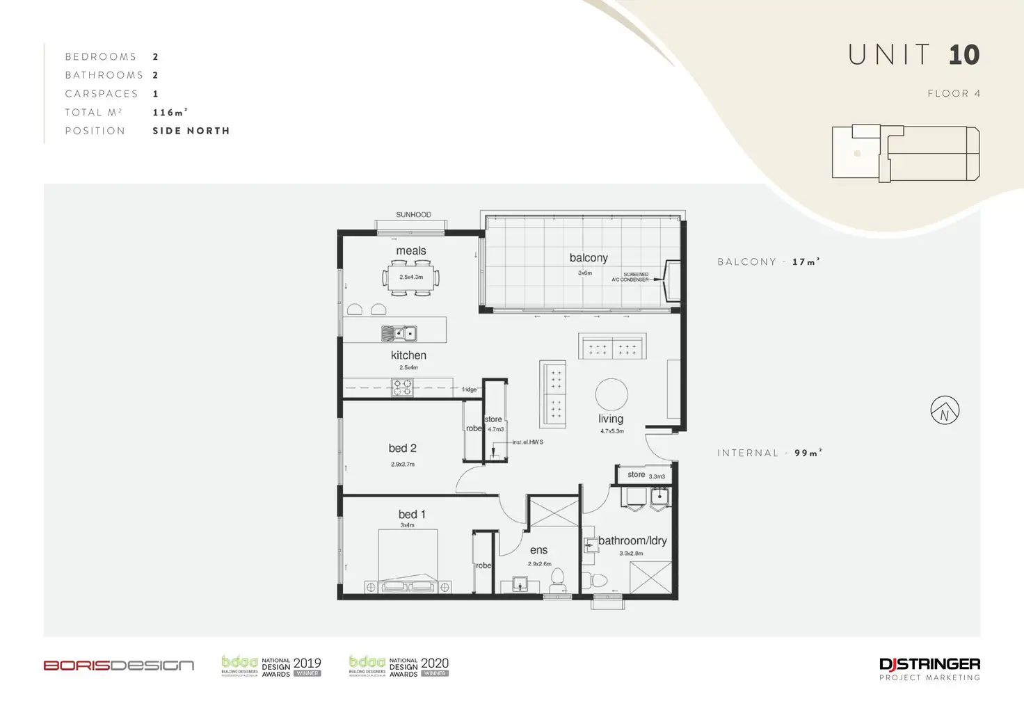 Floorplan of Homely unit listing, 10/2 Ivory Crescent, Tweed Heads NSW 2485