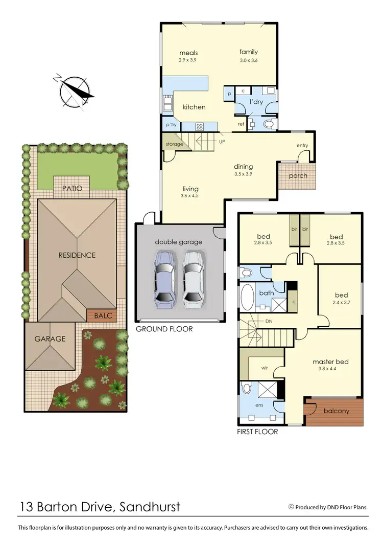 Floorplan of Homely house listing, 13 Barton Drive, Sandhurst VIC 3977
