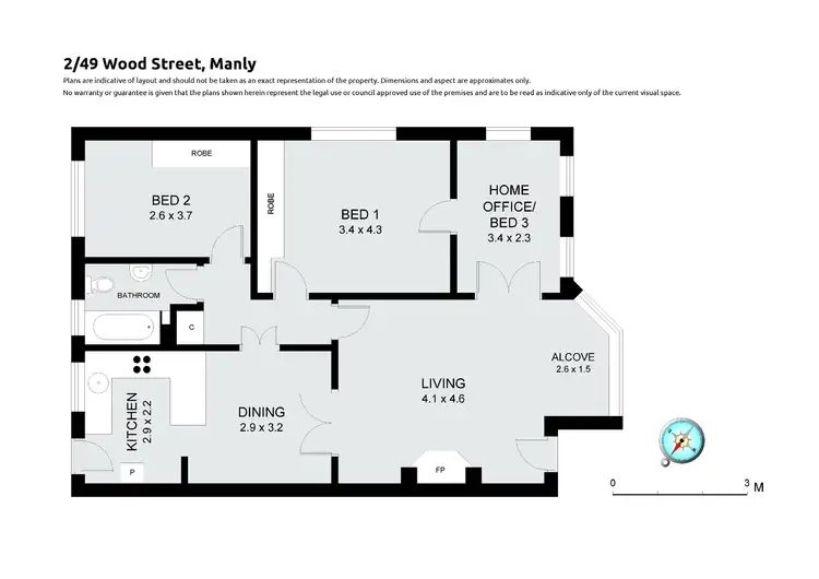 Floorplan of Homely unit listing, 2/49 Wood Street, Manly NSW 2095