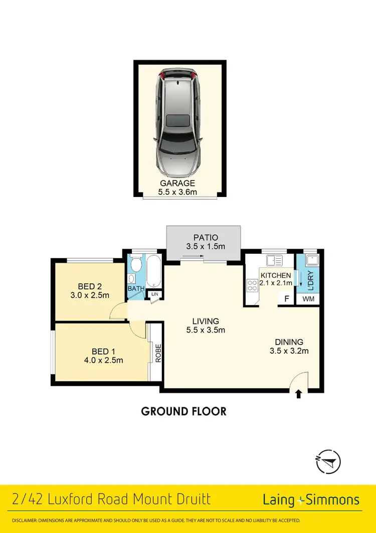Floorplan of Homely unit listing, 2/42 Luxford Road, Mount Druitt NSW 2770