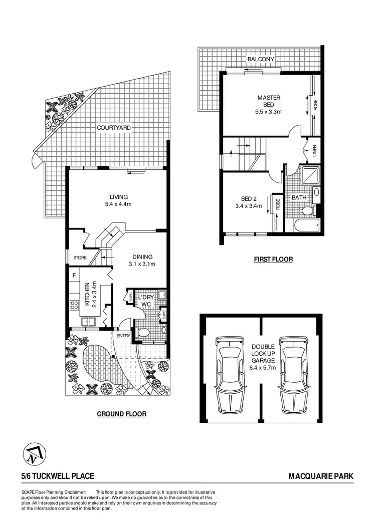 Floorplan of Homely townhouse listing, 5/6 Tuckwell Place, Macquarie Park NSW 2113