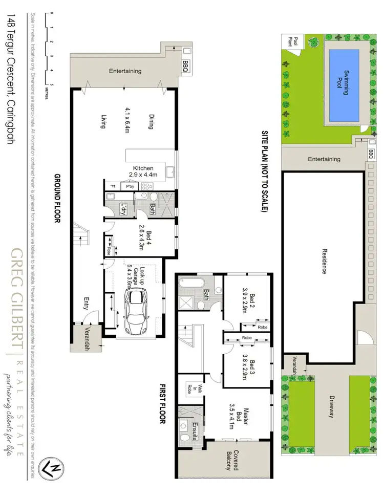 Floorplan of Homely semi-detached listing, 14b Tergur Crescent, Caringbah NSW 2229