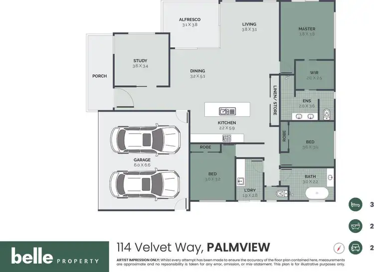 Floorplan of Homely house listing, 114 Velvet Way, Palmview QLD 4553