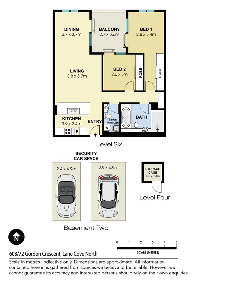 Floorplan of Homely apartment listing, 608/72-74 Gordon Crescent, Lane Cove NSW 2066