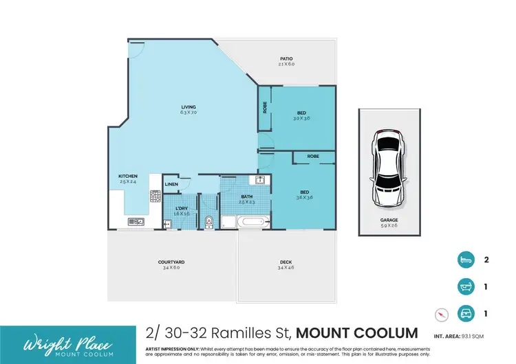 Floorplan of Homely unit listing, 2/30-32 Ramilles Street, Mount Coolum QLD 4573