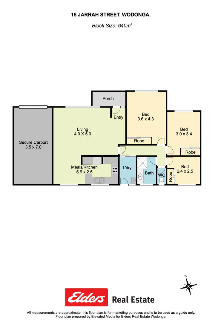 Floorplan of Homely house listing, 15 Jarrah Street, Wodonga VIC 3690