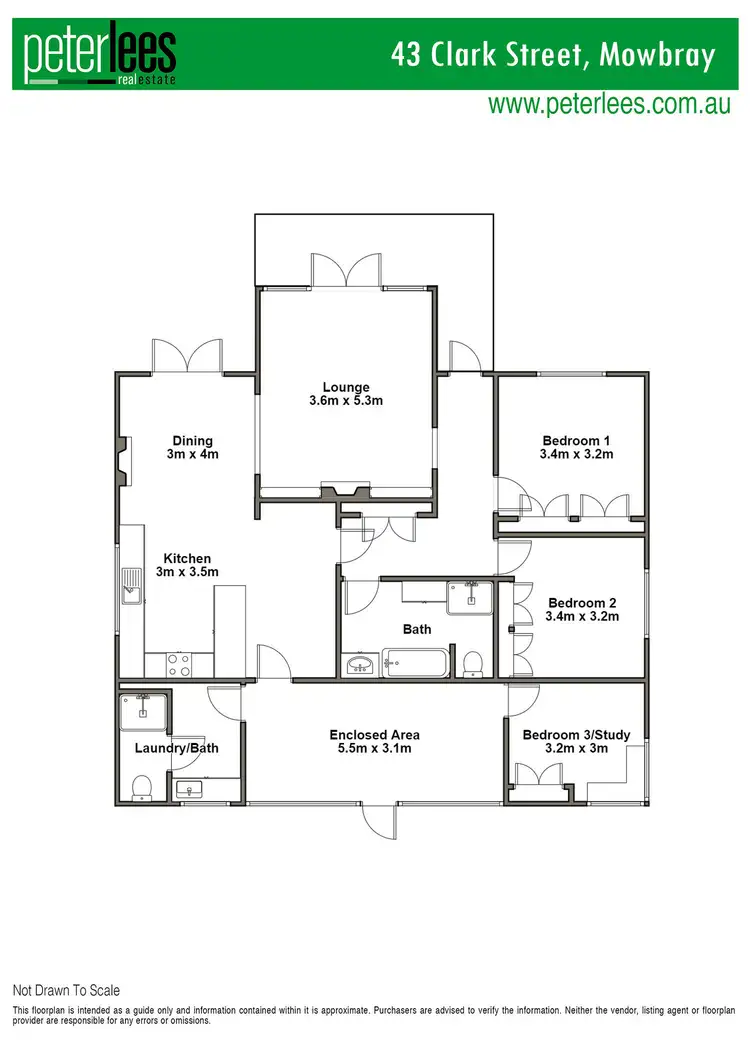 Floorplan of Homely house listing, 43 Clark Street, Mowbray TAS 7248