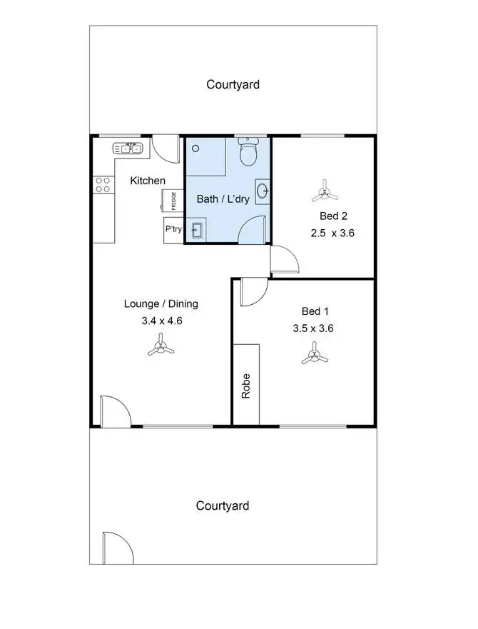 Floorplan of Homely unit listing, 3/45 Angus Avenue, Edwardstown SA 5039