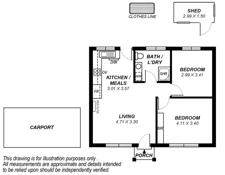 Floorplan of Homely unit listing, 3/63 Zephyr Terrace, Port Willunga SA 5173