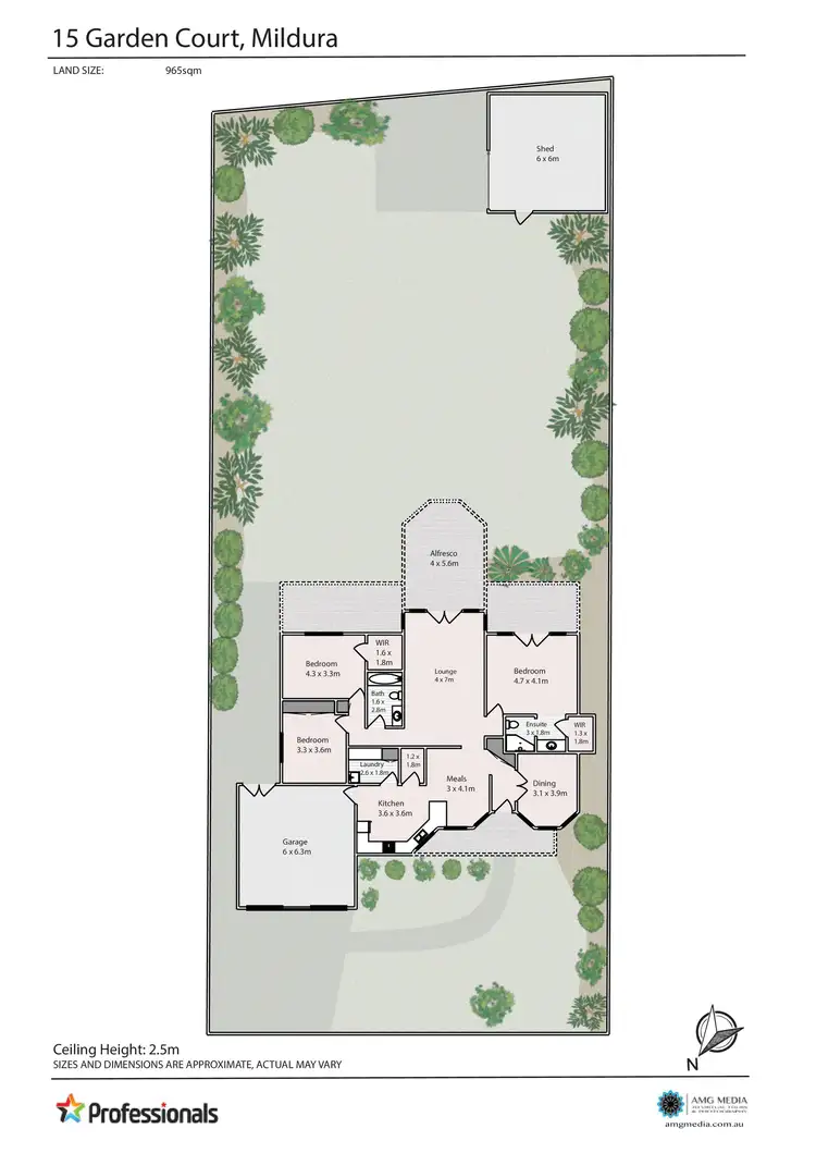Floorplan of Homely house listing, 15 Garden Court, Mildura VIC 3500