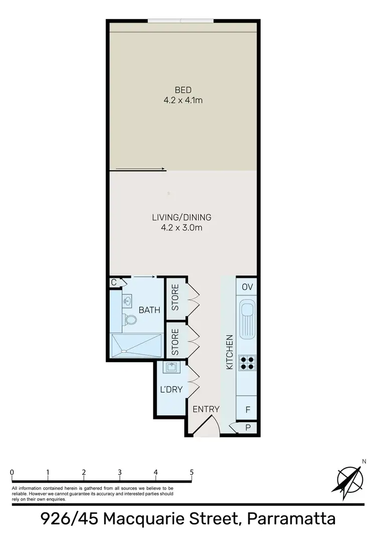 Floorplan of Homely apartment listing, 926/45 Macquarie Street, Parramatta NSW 2150