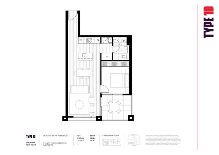 Floorplan of Homely apartment listing, 417/19 Challis Street, Dickson ACT 2602