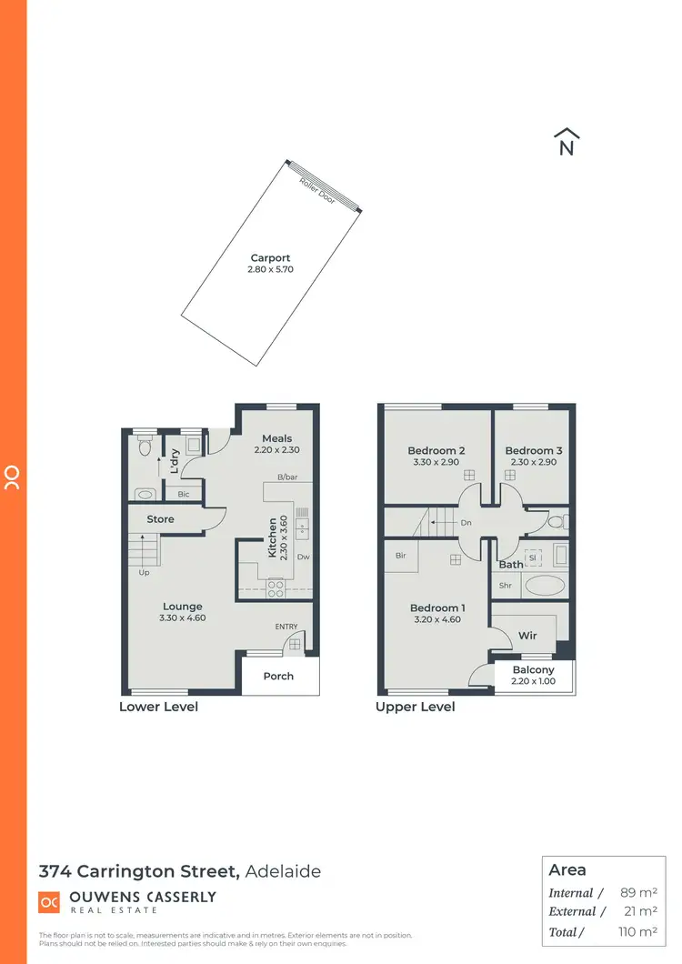 Floorplan of Homely townhouse listing, 374 Carrington Street, Adelaide SA 5000