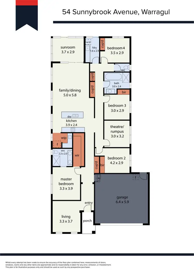 Floorplan of Homely house listing, 54 Sunnybrook Avenue, Warragul VIC 3820