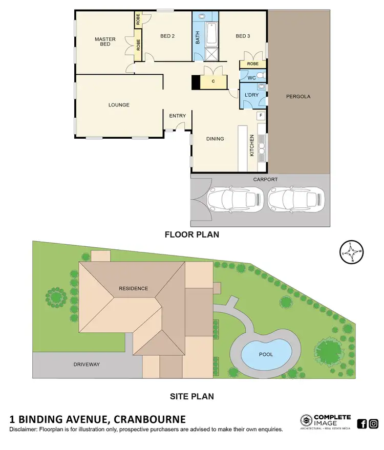 Floorplan of Homely house listing, 1 Binding Avenue, Cranbourne VIC 3977
