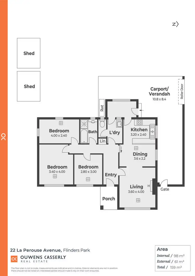 Floorplan of Homely house listing, 22 La Perouse Avenue, Flinders Park SA 5025