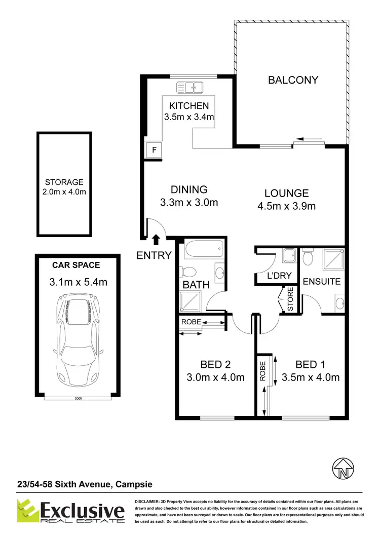 Floorplan of Homely unit listing, 23/54-58 Sixth Avenue, Campsie NSW 2194