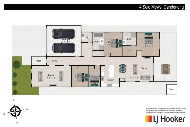 Floorplan of Homely house listing, 4 Selo Mews, Dandenong VIC 3175