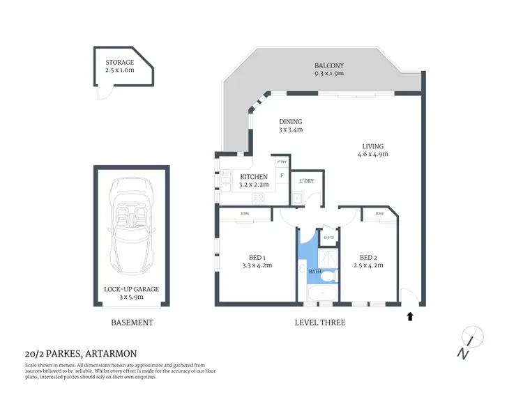 Floorplan of Homely apartment listing, 20/2 Parkes Road, Artarmon NSW 2064