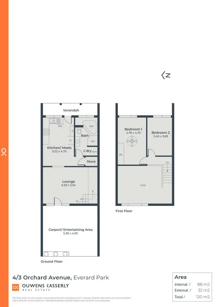 Floorplan of Homely townhouse listing, 4/3 Orchard Avenue, Everard Park SA 5035