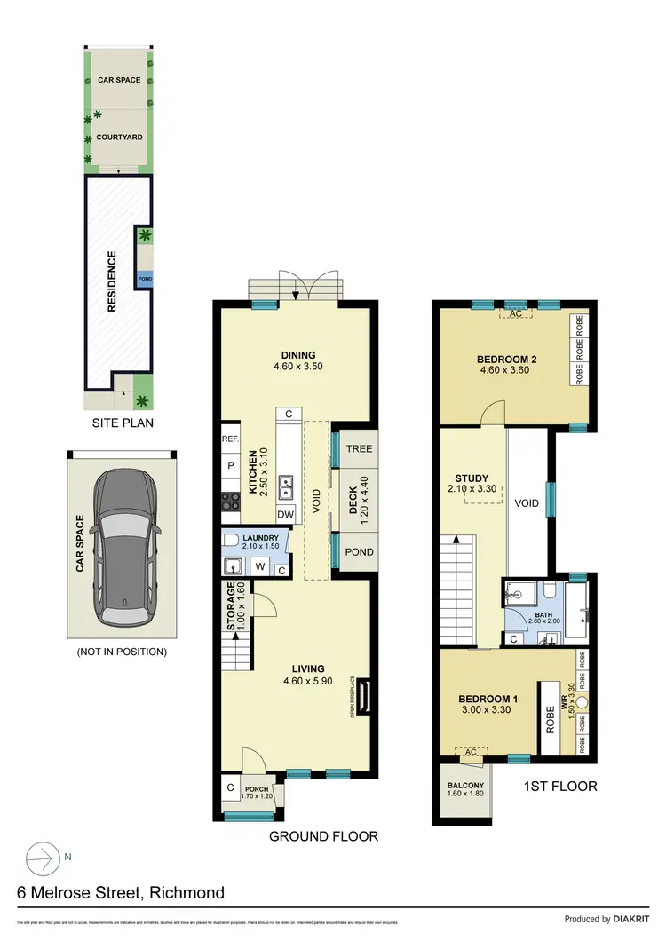 Floorplan of Homely townhouse listing, 6 Melrose Street, Cremorne VIC 3121