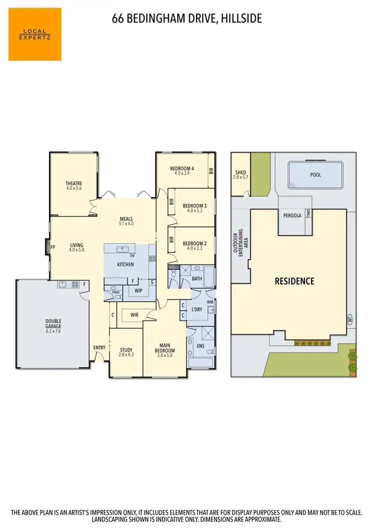 Floorplan of Homely house listing, 66 Bedingham Drive, Hillside VIC 3037