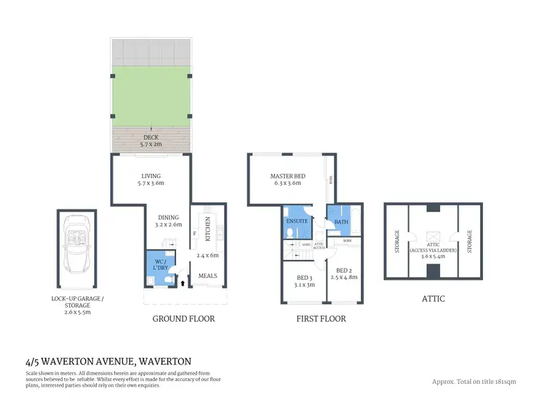 Floorplan of Homely townhouse listing, 4/5 Waverton Avenue, Waverton NSW 2060