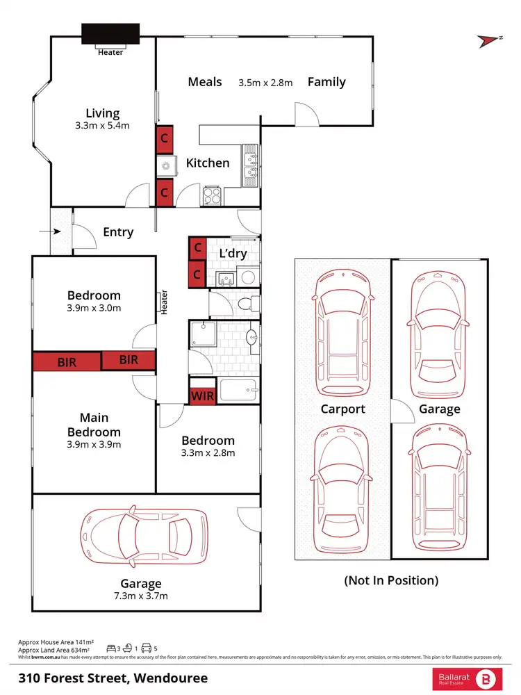 Floorplan of Homely house listing, 310 Forest Street, Wendouree VIC 3355