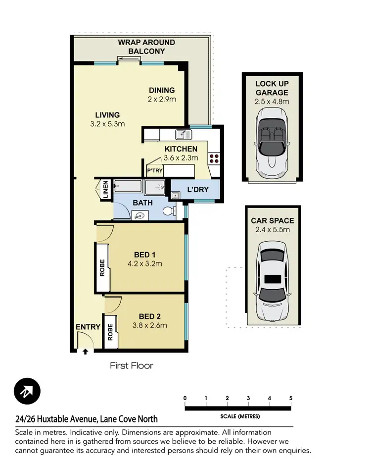 Floorplan of Homely apartment listing, 24/26 Huxtable Avenue, Lane Cove NSW 2066