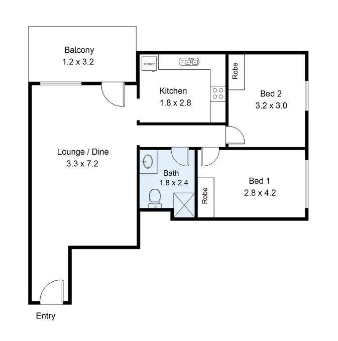 Floorplan of Homely unit listing, 19/34 Nile Street, Glenelg SA 5045