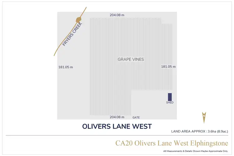 Floorplan of Homely land listing, CA20 Olivers Lane West, Elphinstone VIC 3448
