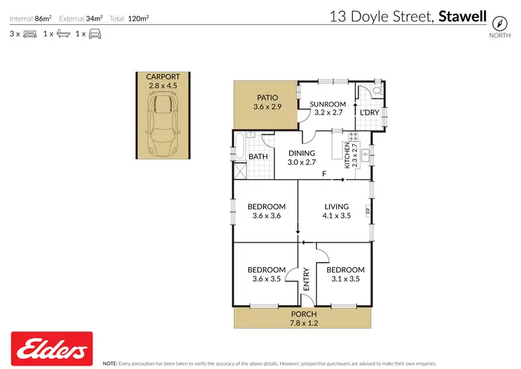 Floorplan of Homely house listing, 13 Doyle Street, Stawell VIC 3380