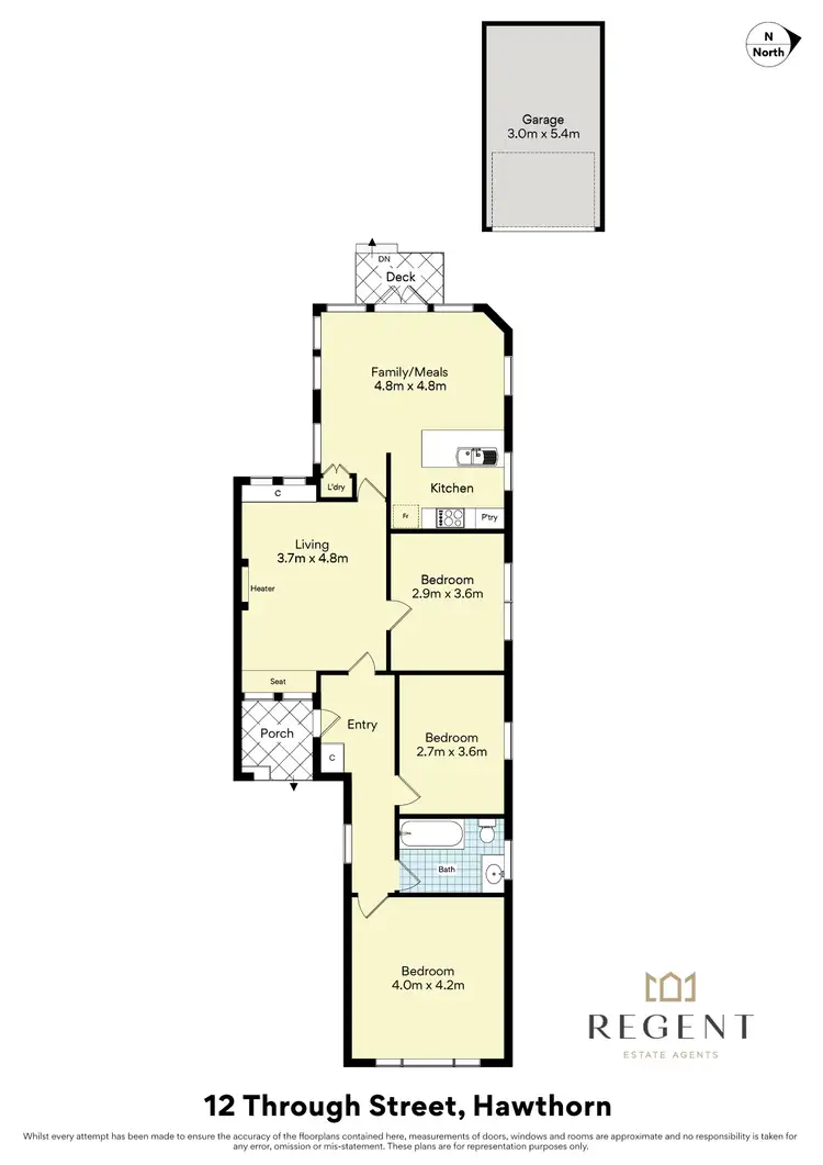 Floorplan of Homely house listing, 12 Through Street, Hawthorn VIC 3122