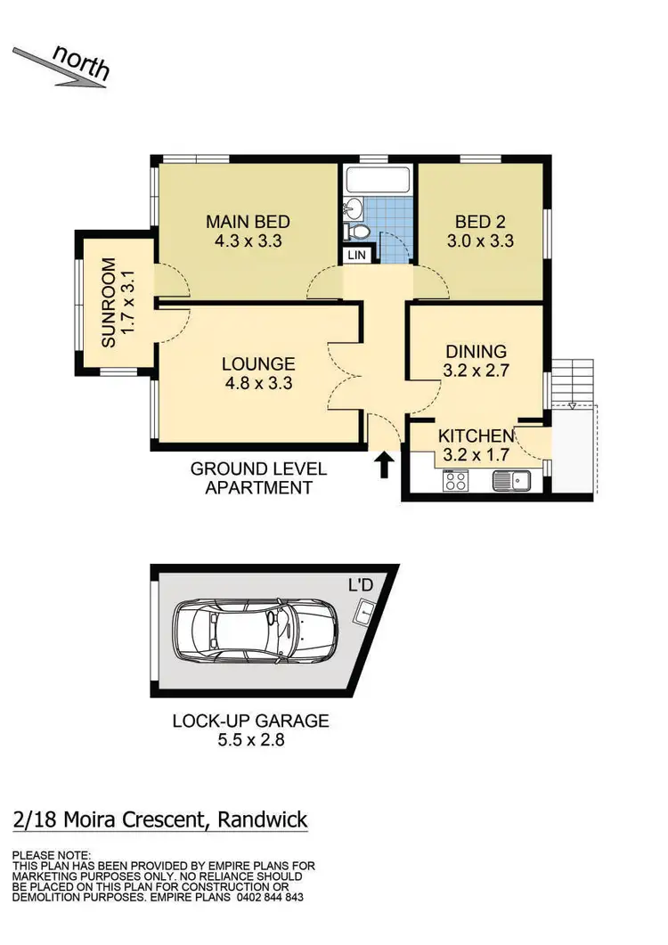 Floorplan of Homely apartment listing, 2/18 Moira Crescent, Randwick NSW 2031
