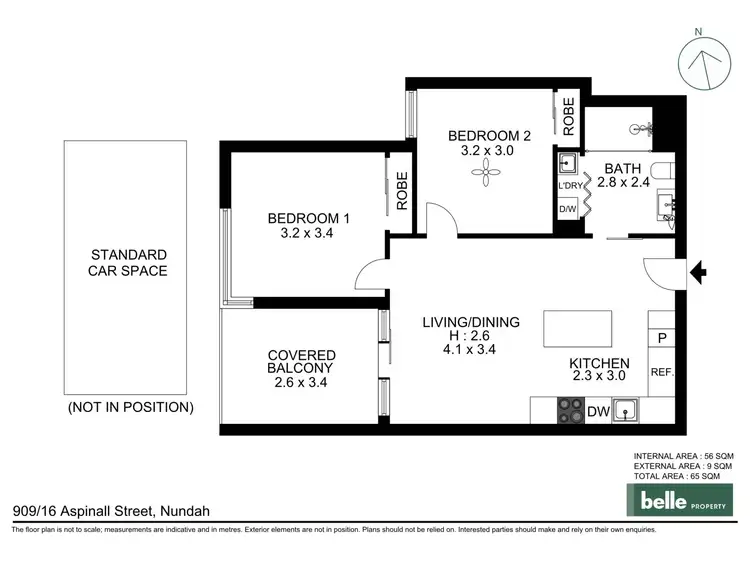Floorplan of Homely apartment listing, 909/16 Aspinall Street, Nundah QLD 4012