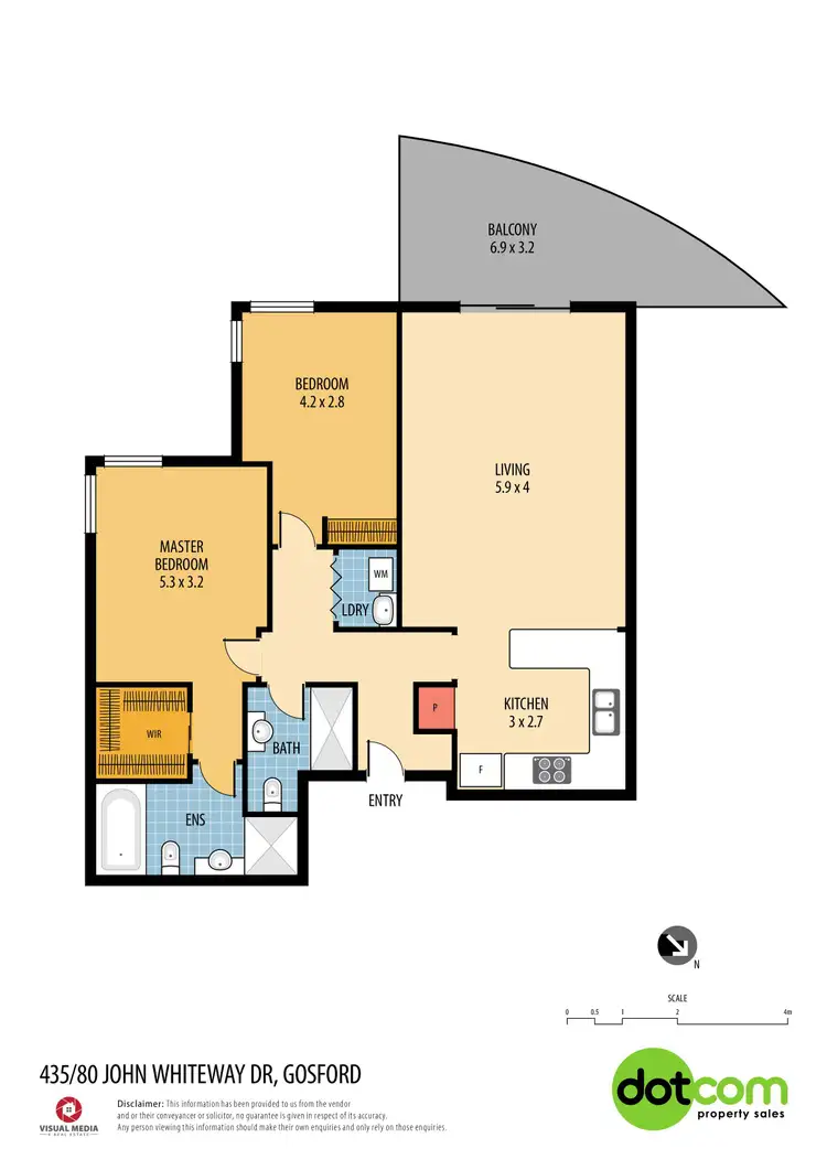 Floorplan of Homely apartment listing, 435/80 John Whiteway Drive, Gosford NSW 2250