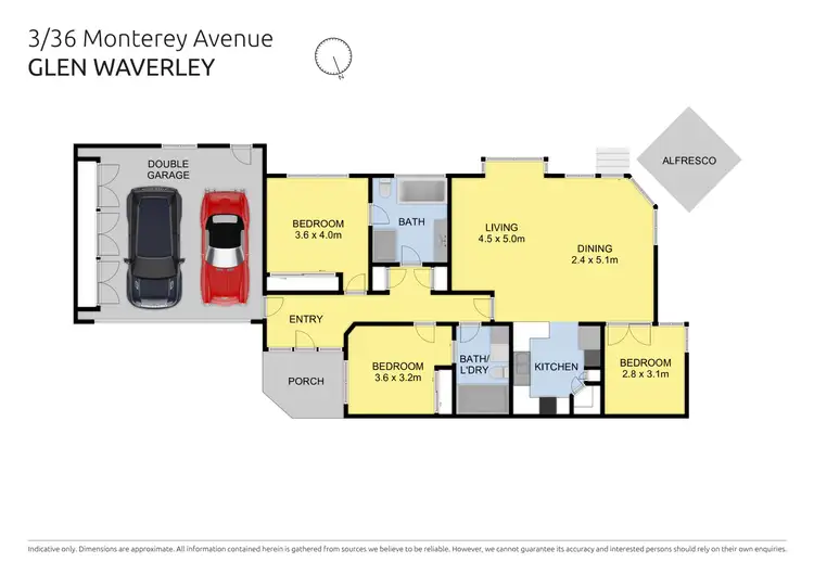 Floorplan of Homely unit listing, 3/36 Monterey Avenue, Glen Waverley VIC 3150
