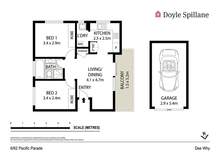 Floorplan of Homely apartment listing, 6/62 Pacific Parade, Dee Why NSW 2099