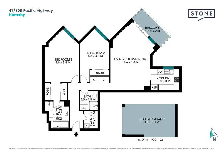Floorplan of Homely apartment listing, Level 8/47/208 Pacific Highway, Hornsby NSW 2077