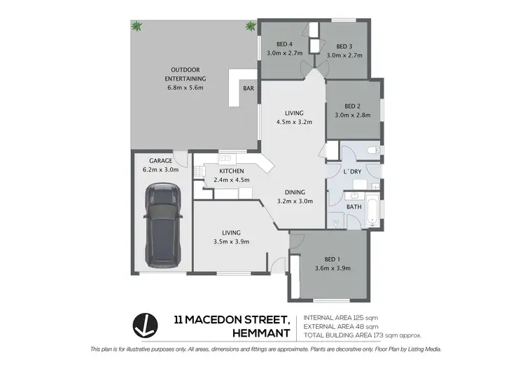 Floorplan of Homely house listing, 11 Macedon Street, Hemmant QLD 4174