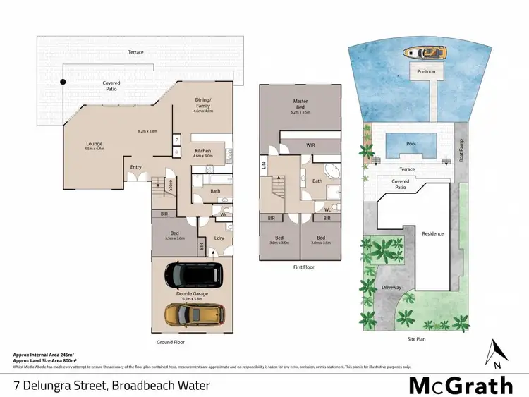 Floorplan of Homely house listing, 7 Delungra Street, Broadbeach Waters QLD 4218